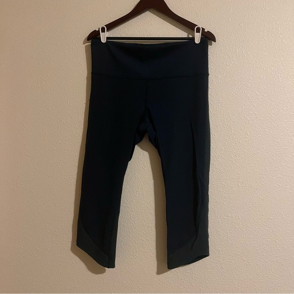 Lululemon Ready Set Go Crop Running Leggings  (21")Submarine Blue Size 12 - Picture 7 of 16